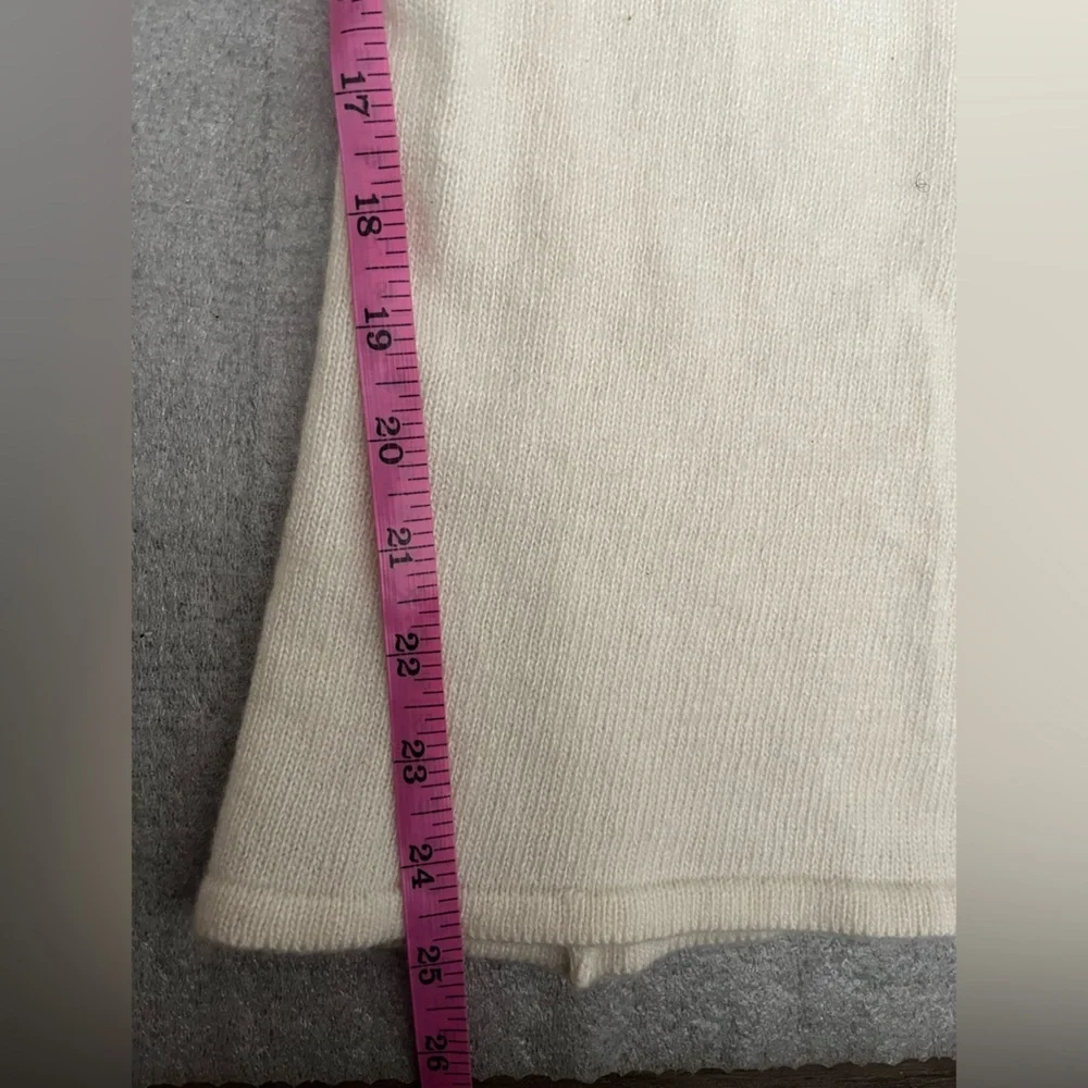 [M]ALOHAS Cream Flare Leg Wool Blend knit Jumpsuit Y2K Flared Leg - Picture 9 of 12